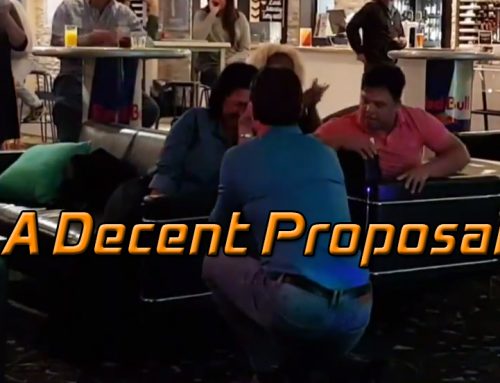 One of our regular singers (Marty) proposes during a song